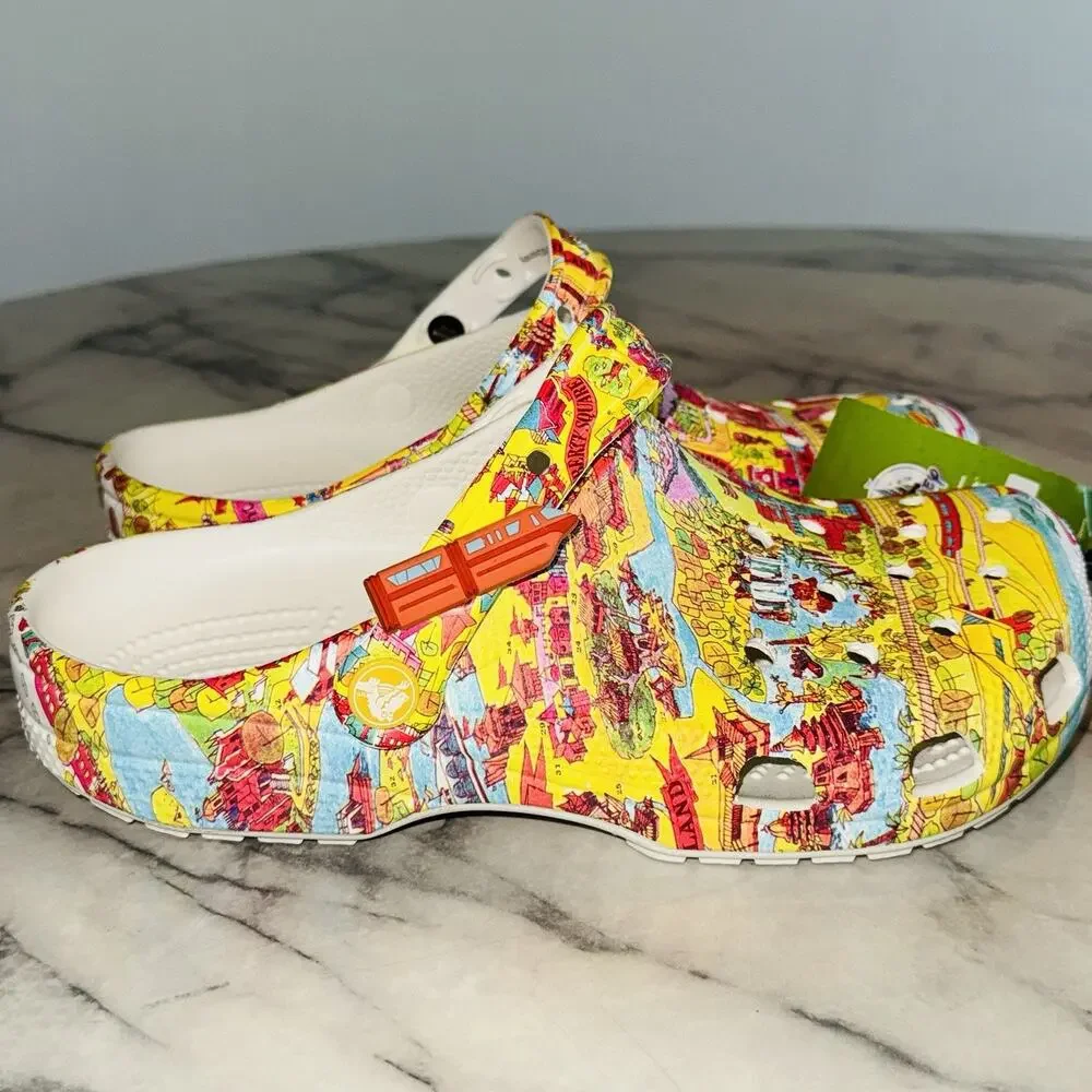 NEW Walt Disney World Map CROCS Vault 50th Anniversary Mens 8 Womens 10 NWT RARE